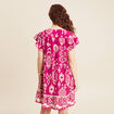 Robe évasée fluide rose fushia femme
