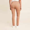 Pantalon léger taille haute long marron femme