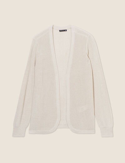 Gilet manches longues couleur or femme