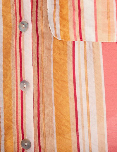 Chemise manches 3/4 multicolore femme