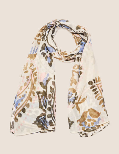 Foulard vert olive femme
