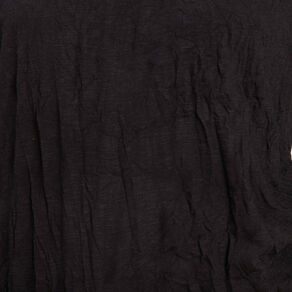 Top droit col V manches longues noir femme