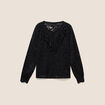 Blouse en dentelle noir femme