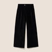 Pantalon en velours noir femme