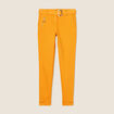 Pantalon ajusté 7/8ème jaune moutarde femme