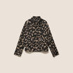 Veste droite doubl&eacute;e noir femme