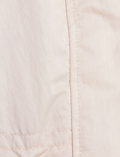 Parka déperlante cintrée lien à coulisse sable femme