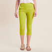 Pantacourt ajusté taille haute vert anis femme
