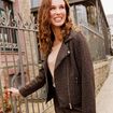 Veste cintrée zippée couleur cuivre femme