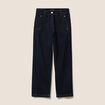 Jean droit taille haute 7/8&egrave;me denim brut femme