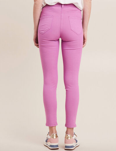Pantalon léger taille standard 7/8ème mauve femme