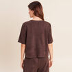 Top en suedine marron fonc&eacute; femme