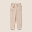 Pantalon coupe mom en velours sable femme