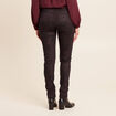 Pantalon magique L'Unique coupe ajust&eacute;e bordeaux femme