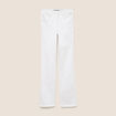 Jean coupe droite taille haute blanc femme