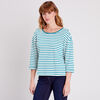 T shirt manches 34 vert canard femme