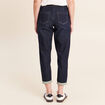 Pantalon mom 7/8&egrave;me en coton denim brut femme
