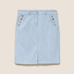 Jupe taille haute bleu femme