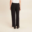 Pantalon large taille haute noir femme