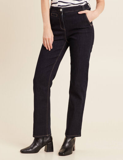 Jean droit 7/8ème denim brut femme