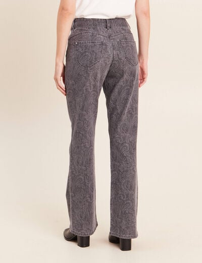Jean bootcut longueur standard denim gris femme