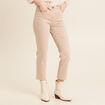 Jean coupe droite 7/8&egrave;me denim beige femme