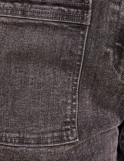 Jean ample 7/8ème denim gris femme