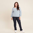 Jean coupe droite taille haute denim brut femme