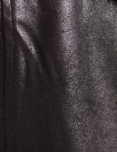 Veste esprit motard zippée noir femme