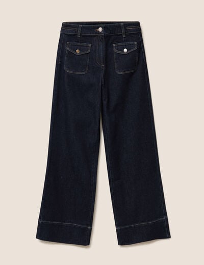 Jean large denim brut femme