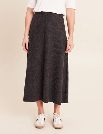 Jupe taille standard gris fonc&eacute; femme