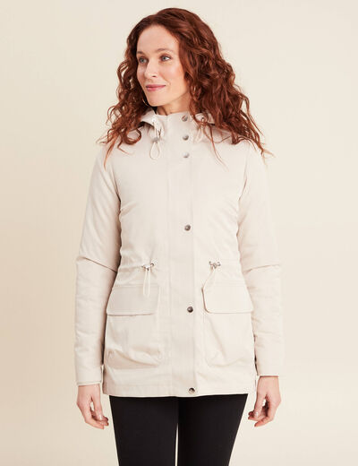 Parka à capuche sable femme
