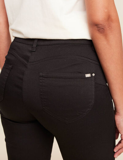 Pantalon léger taille standard 7/8ème noir femme