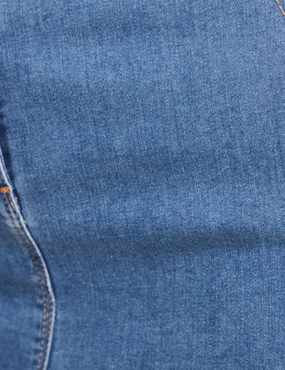 Jupe en jean longueur genou denim double stone femme