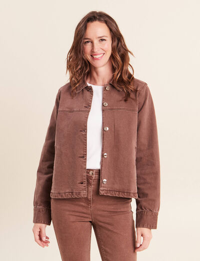 Veste ample marron femme