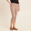 Pantacourt droit taille standard taupe femme