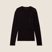 Pull manches longues strass noir femme