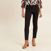 Pantalon ajusté détails zippés noir femme