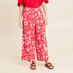 Pantalon fluide7/8ème rouge femme
