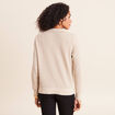 Gilet manches longues col rond brillant couleur or femme