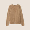 Gilet manches longues sable femme