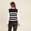 Pull sans manches noir femme