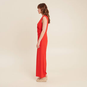 Combinaison pantalon rouge femme