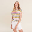 T-shirt manches courtes beige femme