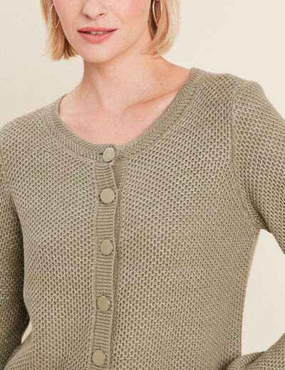 Gilet manches longues vert clair femme