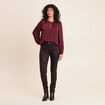 Pantalon magique L'Unique coupe ajust&eacute;e bordeaux femme