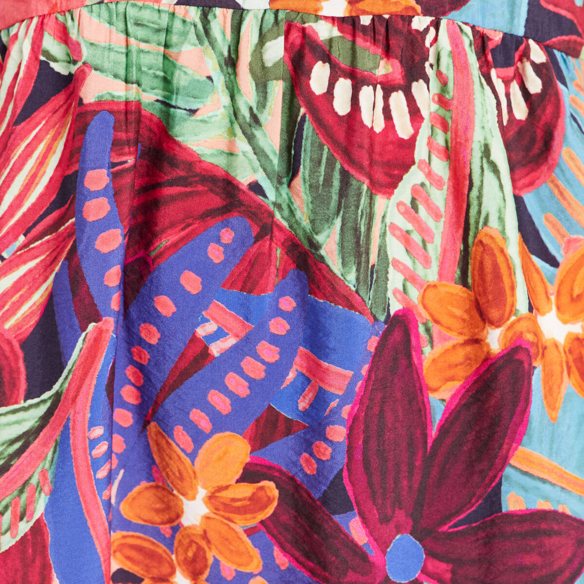 Robe longue &eacute;vas&eacute;e sans manches multicolore femme