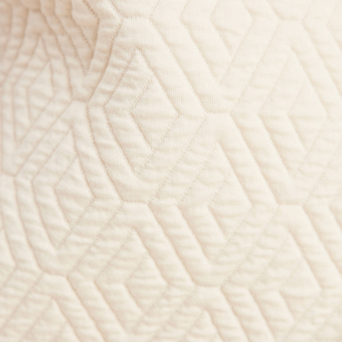 Gilet sans manches matelass&eacute; ecru femme