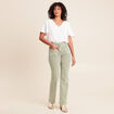 Jean coupe bootcut taille haute vert clair femme