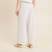 Pantalon large taille haute gris foncé femme
